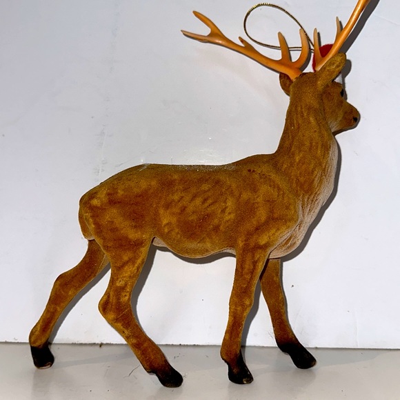 Vintage Large Christmas Flocked Reindeer/Buck - Picture 5 of 7